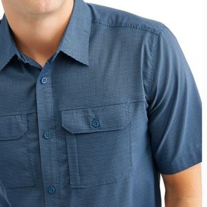 3XL Swiss Tech Blue Short Sleeve Shirt